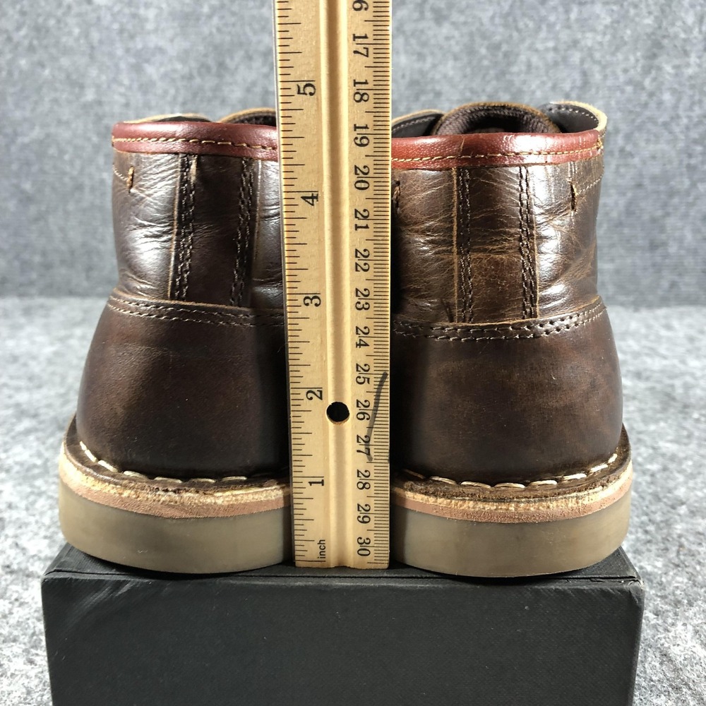 Steve Madden Boots Mens Size 10 Dark Brown Leather Heston Chukka Lace Up 983 - Picture 7 of 16